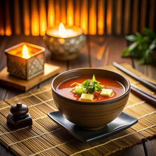 ซุปถั่วเหลืองเต้าหู้สไตล์ญี่ปุ่น